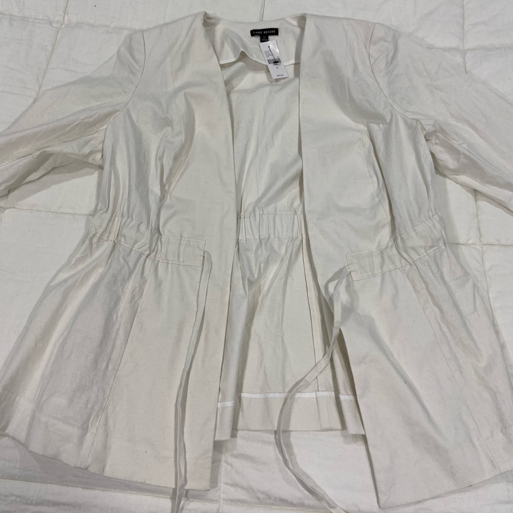 💸Lane Bryant White Linen Blazer💸